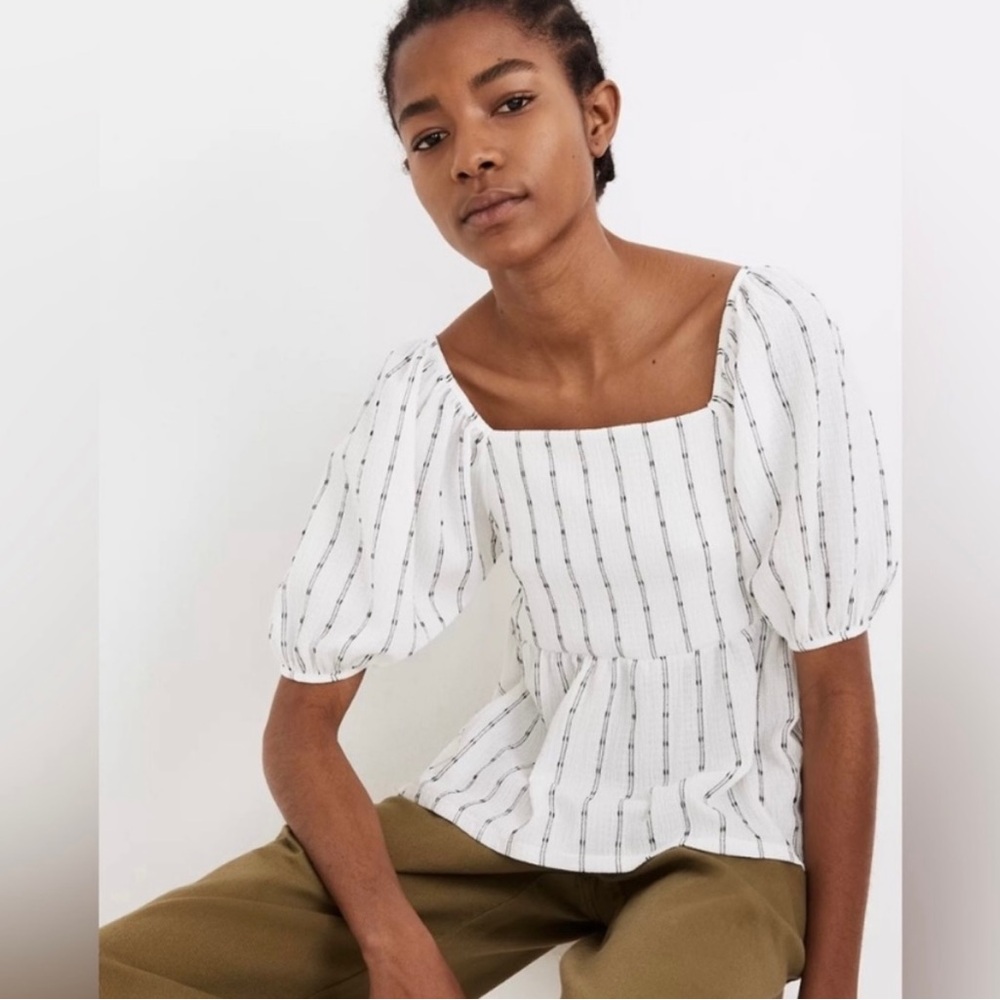 Madewell Puff Sleeve Empire Top Size Medium